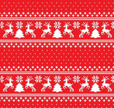 New Year's Christmas pattern pixel vector illustration Stock Illustration