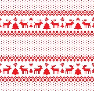 New Year's Christmas pattern pixel vector illustration Stock Illustration