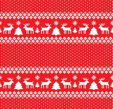 New Year's Christmas pattern pixel vector illustration Stock Illustration
