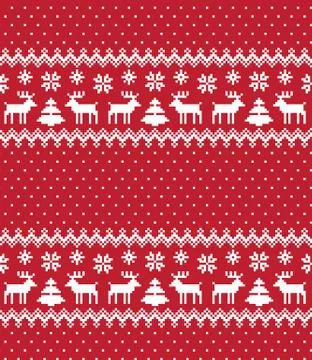 New Year's Christmas pattern pixel vector illustration Illustrazione stock