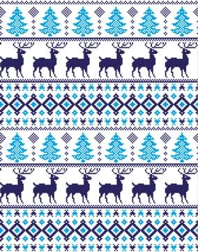 New Year's Christmas pattern pixel vector illustration Illustrazione stock