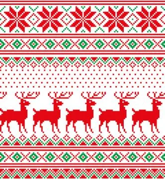 New Year's Christmas pattern pixel vector illustration Stock Illustration