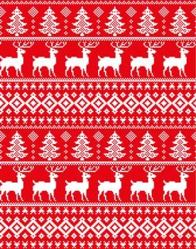 New Year's Christmas pattern pixel vector illustration 스톡 일러스트