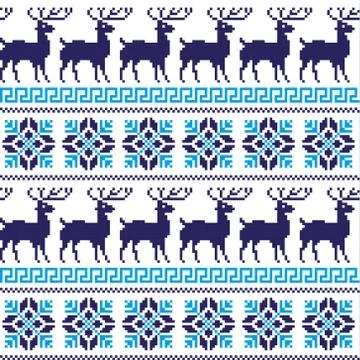 New Year's Christmas pattern pixel vector illustration 스톡 일러스트