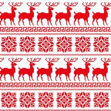 New Year's Christmas pattern pixel vector illustration 스톡 일러스트