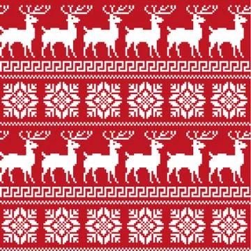 New Year's Christmas pattern pixel vector illustration イラスト素材