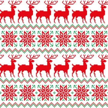 New Year's Christmas pattern pixel vector illustration 스톡 일러스트