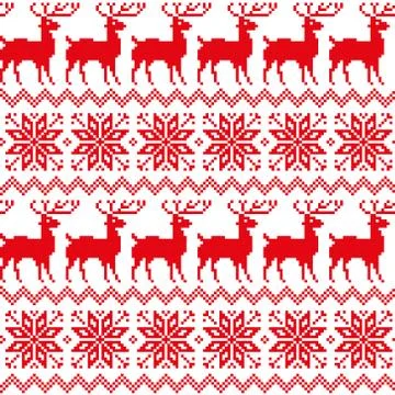 New Year's Christmas pattern pixel vector illustration Stock Illustration