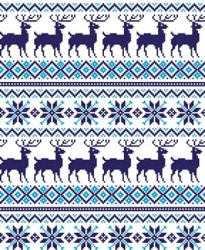 New Year's Christmas pattern pixel vector illustration Illustrazione stock
