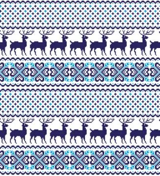 New Year's Christmas pattern pixel vector illustration Stock Illustration