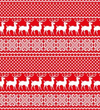 New Year's Christmas pattern pixel vector illustration Stock Illustration