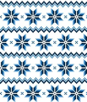 New Year's Christmas pattern pixel vector illustration Stock Illustration