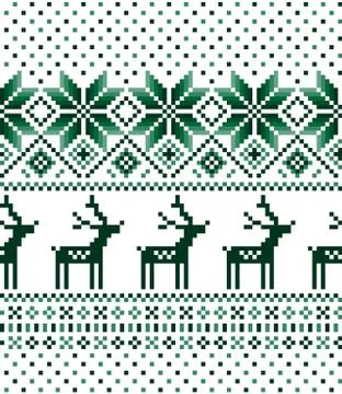 New Year's Christmas pattern pixel vector illustration Stock Illustration