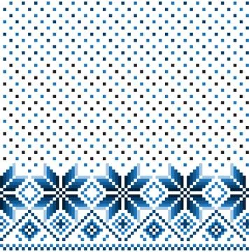New Year's Christmas pattern pixel vector illustration Stock Illustration