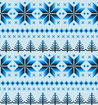 New Year's Christmas pattern pixel vector illustration Stock Illustration