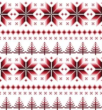 New Year's Christmas pattern pixel vector illustration Stock Illustration