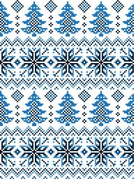 New Year's Christmas pattern pixel vector illustration Stock Illustration
