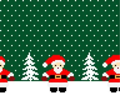 New Year's Christmas pattern pixel vector illustration eps 스톡 일러스트