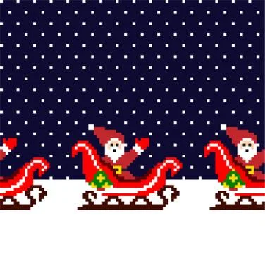 New Year's Christmas pattern pixel vector illustration eps Illustrazione stock