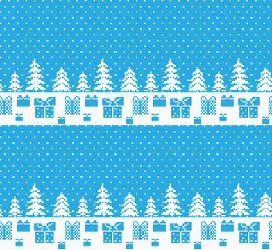 New Year's Christmas pattern pixel vector illustration eps 스톡 일러스트
