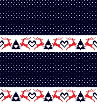 New Year's Christmas pattern pixel vector illustration eps Stock Illustration