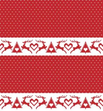 New Year's Christmas pattern pixel vector illustration eps Stock Illustration
