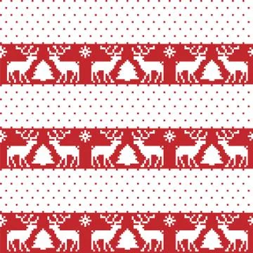 New Year's Christmas pattern pixel vector illustration eps Stock Illustration