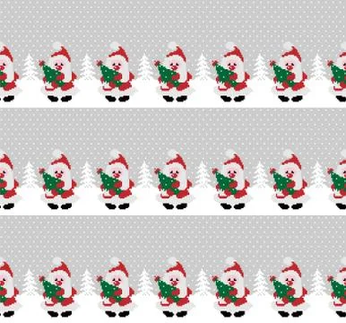 New Year's Christmas pattern pixel vector illustration eps Illustrazione stock