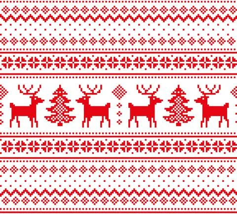 New Year's Christmas pattern pixel vector illustration Illustrazione stock