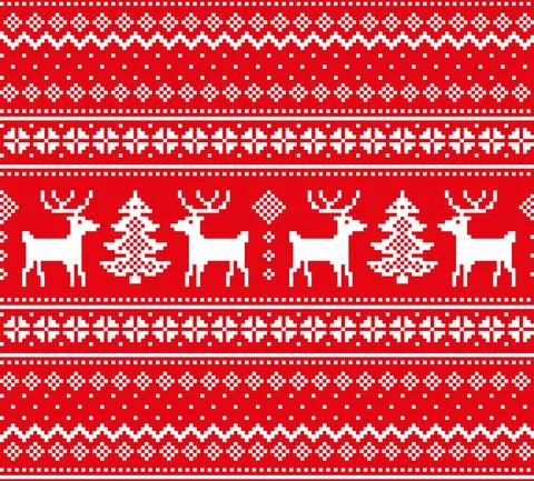 New Year's Christmas pattern pixel vector illustration 스톡 일러스트