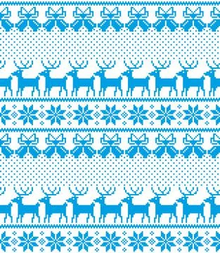 New Year's Christmas pattern pixel vector illustration Stock Illustration