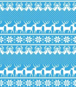New Year's Christmas pattern pixel vector illustration Stock Illustration