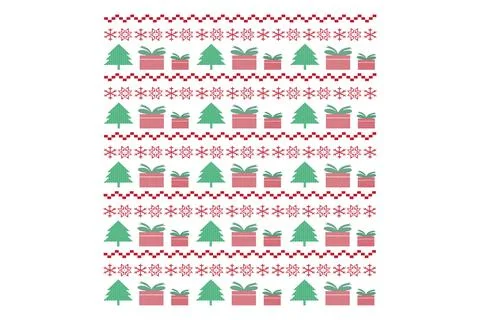 New Year's Christmas pattern pixel vector illustration stock illustration Stock Illustration