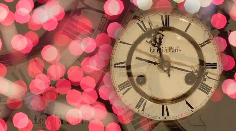 New Year's clock background Stock Footage 42055731