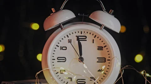 New Year's clock, midnight Stock Footage 163402948