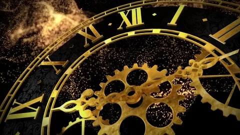 New Year's Clockwork ascending Stock Footage 70629720