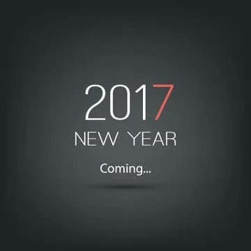 New Year's Coming - 2017 Stock Illustration