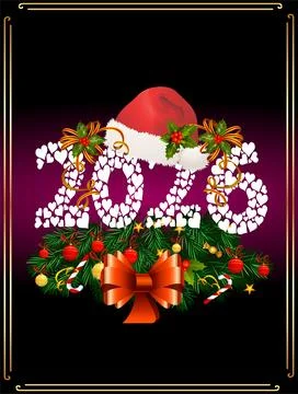 New Year's composition, Stock Illustration