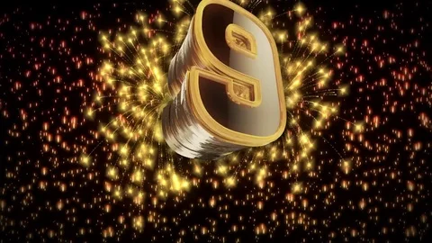 New Year's Countdown Ascending Numbers Stock Footage 70626174