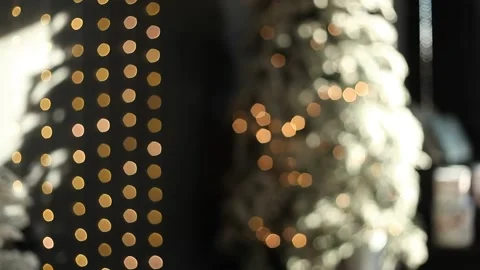 New Year's decor with blurred lights on the background. Stock Footage 205736065