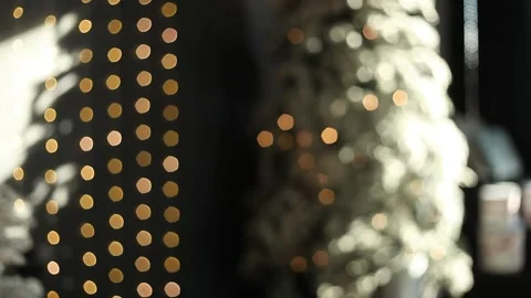 New Year's decor with blurred lights on the background. Stock Footage 205736161