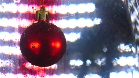 New Year's decor on the table Stock Footage 144616145