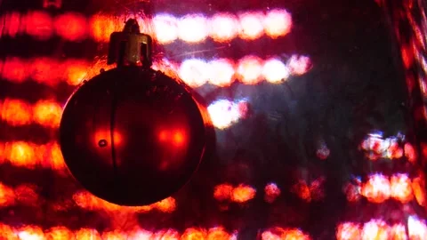 New Year's decor on the table Stock Footage 144636572