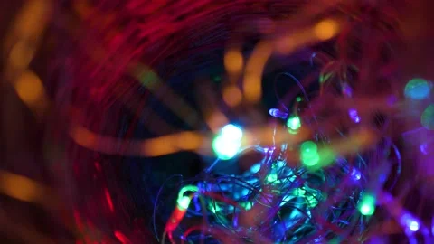 New Year's decor on the table Stock Footage 144938942