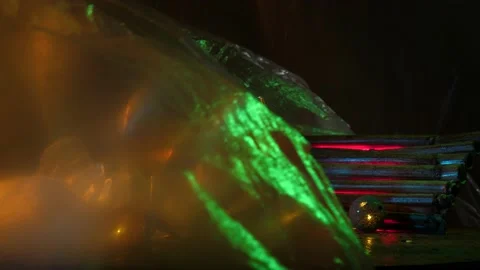 New Year's decor on the table Video stock 144986044