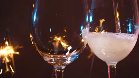 New Year's decor on the table Stock Footage 144988467