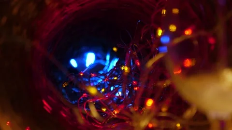 New Year's decor on the table Stock Footage 144988822