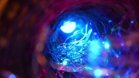 New Year's decor on the table Stock Footage 144989675
