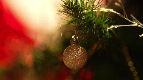 New Year's decorations on the Christmas tree Stock Footage 323456711