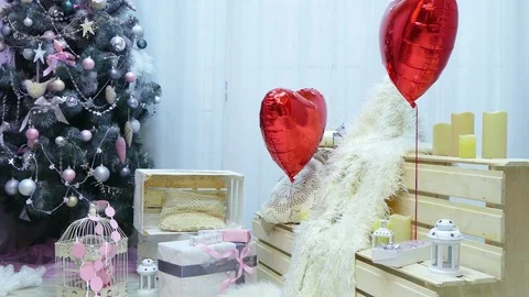 New Year's decorations for lovers 스톡 동영상 81006010